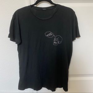 Brandy Melville Skull/Pizza T-Shirt